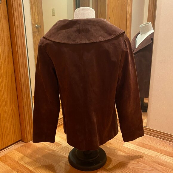 Tria Suede Jacket. Brown. Medium - Picture 7 of 10